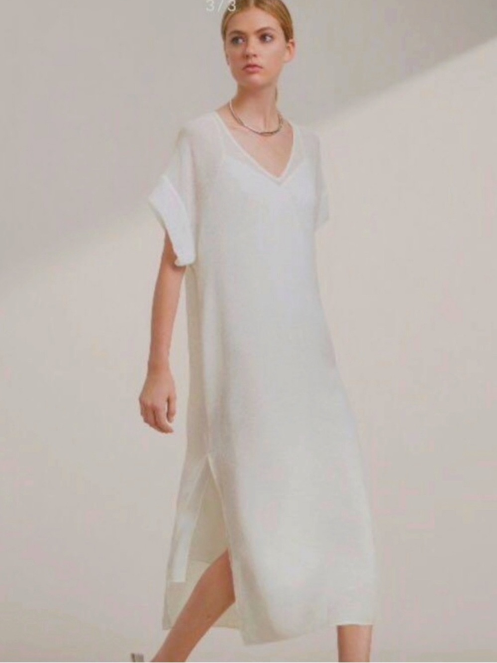NEW Babaton Jessie Dress Midi Gauze Fabric From Japan Oversized Relaxed XS